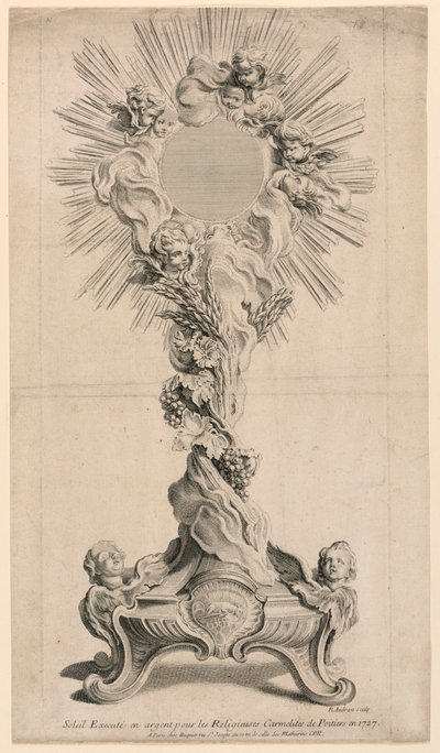 Monstrance en argent exécutée en 1727 - Juste Aurèle Meissonnier