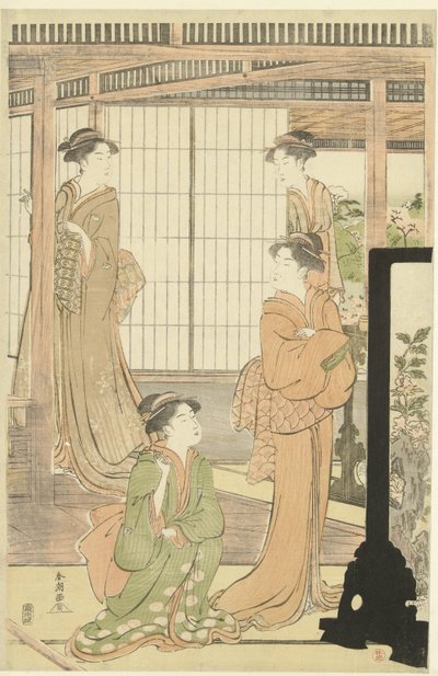 Préparatifs pour la fête des poupées - Katsukawa Shuncho