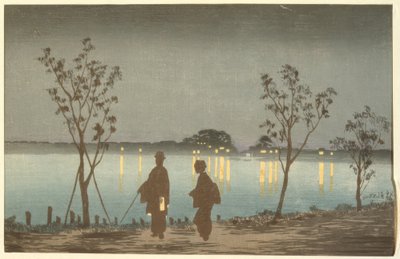 Nuit sur la rivière Sumida - Kiyochika Kobayashi