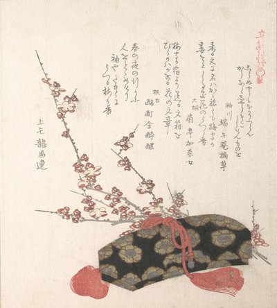 Boîte aux lettres et fleurs de prunier, XIXe siècle - Kubo Shunman