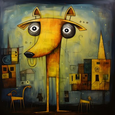 chien jaune 1 - Kurt Heppke