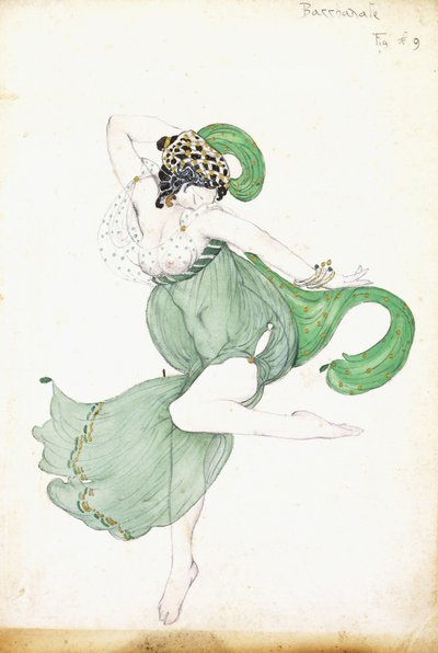 Conception de costume pour "Bacchanale", ballerine soliste - Leon Bakst