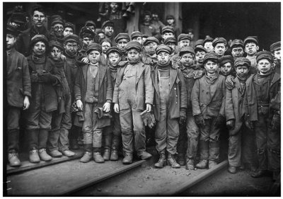 Garçons de la mine à Pittston, PA, vers 1911 - Lewis Wickes Hine