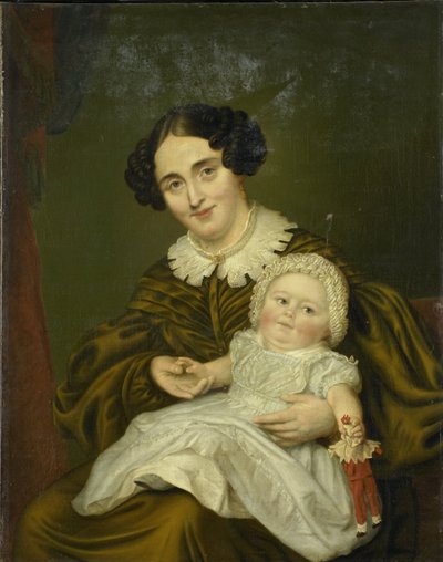 Mme Carp et son jeune fils - Louis Moritz