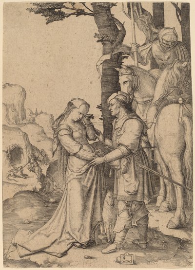 Saint Georges libérant la princesse - Lucas van Leyden