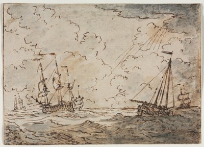 Navires en mer, 17ème siècle - Ludolf Backhuysen