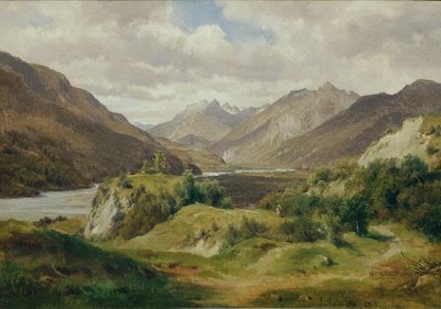 Vallée avec montagnes - Ludwig Halauska