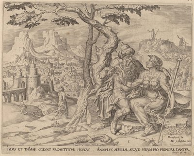 Juda donnant le gage à Tamar, c.1566 - Maarten van Heemskerck