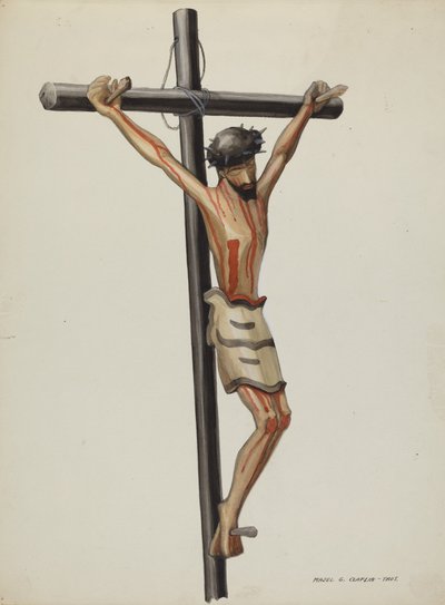 Bulto, Crucifix, vers 1937 - Majel G. Claflin