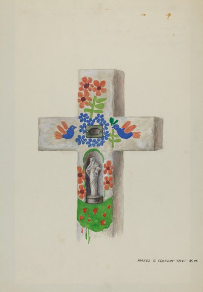 Tête en ciment, c. 1937 - Majel G. Claflin