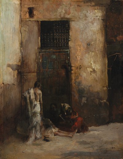 Mendiants à une porte - Mariano Fortuny y Marsal