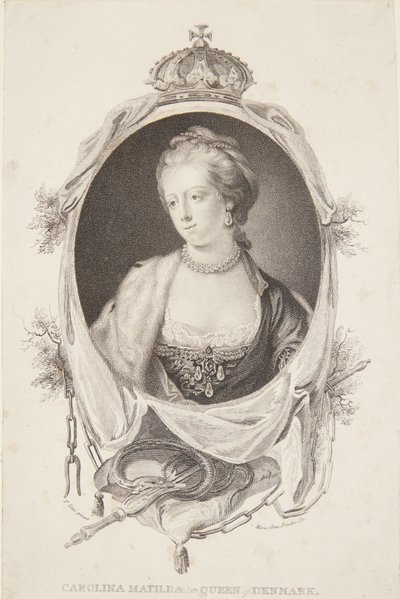 Portrait de Caroline Mathilde - Marie Anne Bourlier