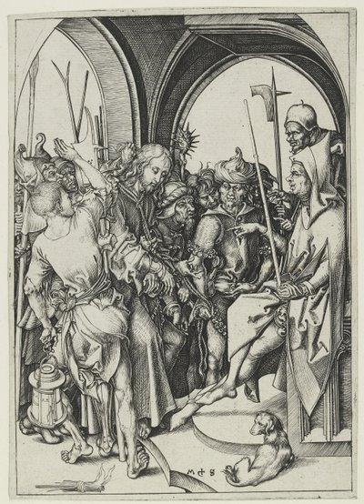 Le Christ devant Anne - Martin Schongauer