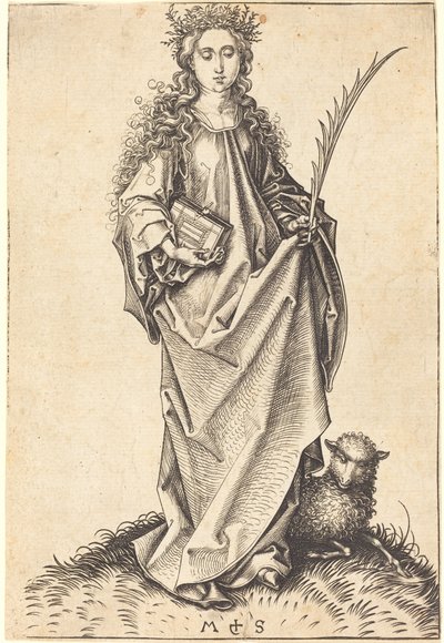 Sainte Agnès - Martin Schongauer