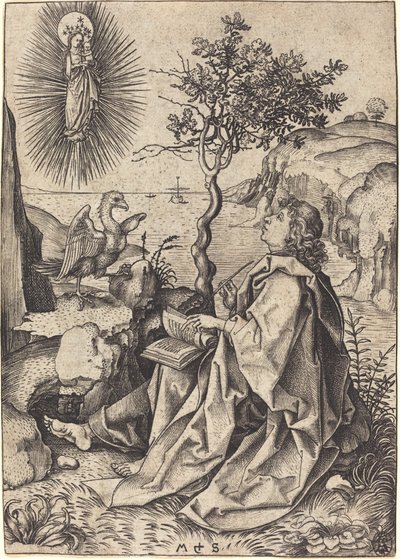 Saint Jean à Patmos - Martin Schongauer