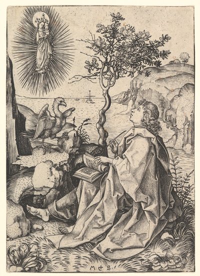 Saint Jean à Patmos, ca. 1435-1491 - Martin Schongauer