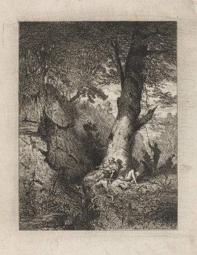 Guerriers reposant sous un arbre - Martinus Antonius Kuytenbrouwer jr.