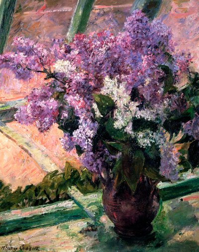 Lilas à une fenêtre, vers 1880 - Mary Cassatt