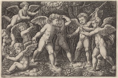 Putti Jouant - Master of the Die after Raphael