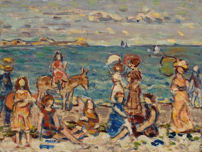 À la plage - Maurice Brazil Prendergast