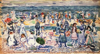 Marée basse, Revere Beach, vers 1910-11 - Maurice Brazil Prendergast