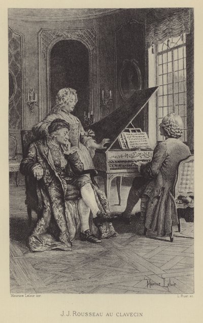 Jean-Jacques Rousseau au clavecin - Maurice Leloir