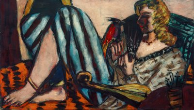 Femme avec coq rouge - Max Beckmann