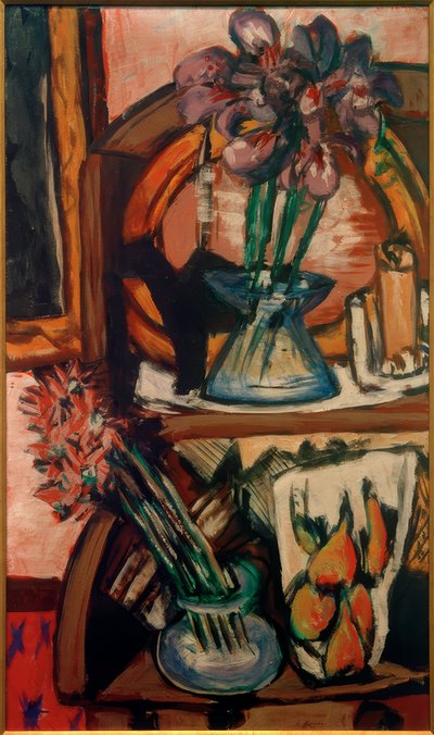 Nature morte avec deux vases de fleurs - Max Beckmann