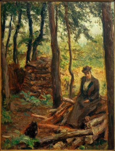 Nini sur le tas de bois - Max Slevogt