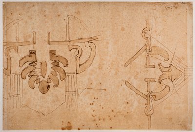 Études de fortification pour une porte - Michelangelo Buonarroti