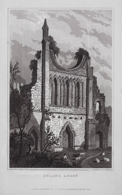 Abbaye de Byland - Nathaniel (after) Whittock