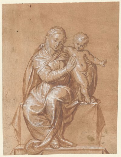 Madone assise avec enfant - Niccolò Giolfino (I)