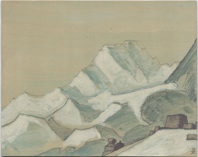 Himalayas au-delà des nuages, esquisse, 1933 - Nicholas Roerich