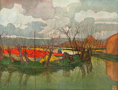 Une ferme de tulipes en Hollande, c. 1898 - Nicolaas Wilhelm Jungmann