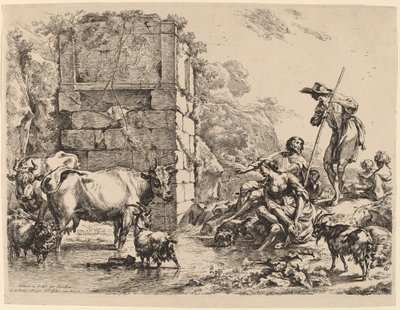 Vache buvant, 1680 - Nicolaes Berchem