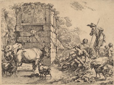 Vache buvant, 1680 - Nicolaes Berchem