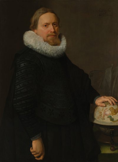 Homme avec un globe céleste - Nicolaes Eliasz Pickenoy