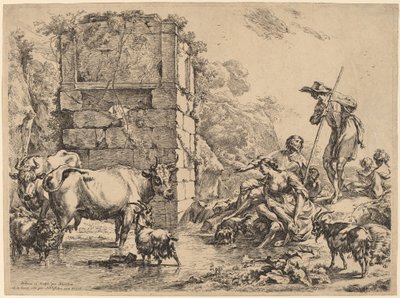 Vache Buvant - Nicolaes Pietersz Berchem