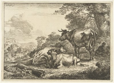 Trois vaches au repos - Nicolaes Pietersz Berchem