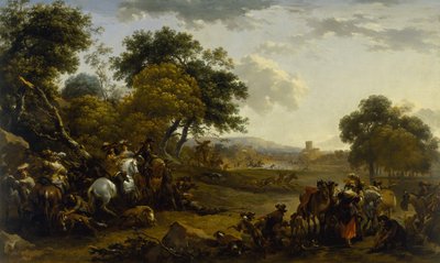 Paysage avec chasseurs - Nicolaes Pietersz. Berchem