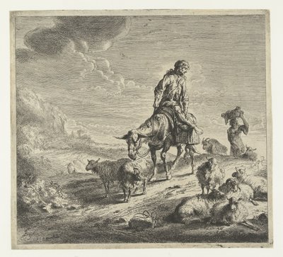 Homme sur un âne - Nicolaes Pietersz Berchem