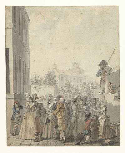 Théâtre de marionnettes sur une place - Nicolas Antoine Taunay