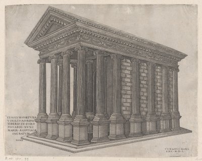 Temple de Fortuna, Rome, 1550 - Nicolas Beatrizet