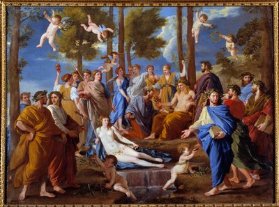 Le Parnasse. Les muses Calliope - Nicolas Poussin