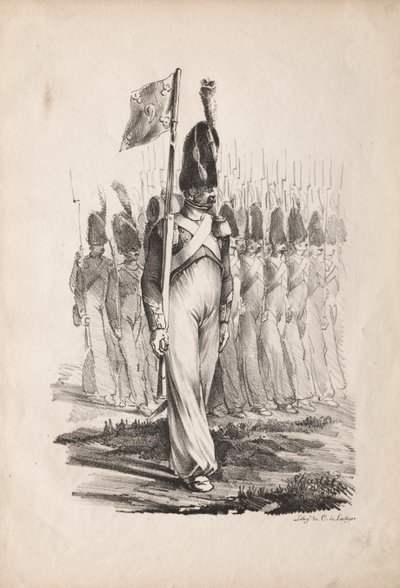 Costumes militaires : Carabinier sergent, guide général - Nicolas Toussaint Charlet