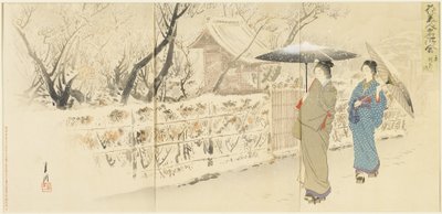 Prunier Garyo_bai à Kameido, décembre 1895 - Ogata Gekko