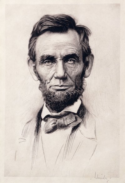 Portrait de Lincoln (gravure) - Otto Henry Schneider