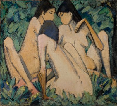 Trois femmes dans un bois - Otto Mueller