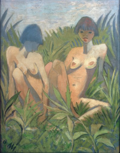 Deux filles dans les roseaux - Otto Mueller