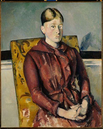 Madame Cézanne avec un fauteuil jaune - Paul Cézanne